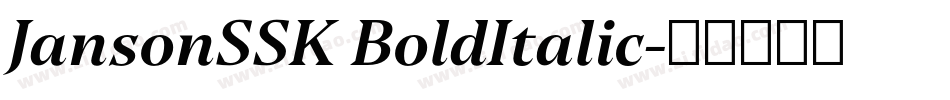 JansonSSK BoldItalic字体转换